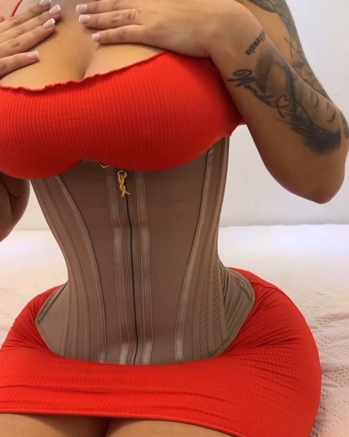 Faja moldeadora de cintura con ganchos internos