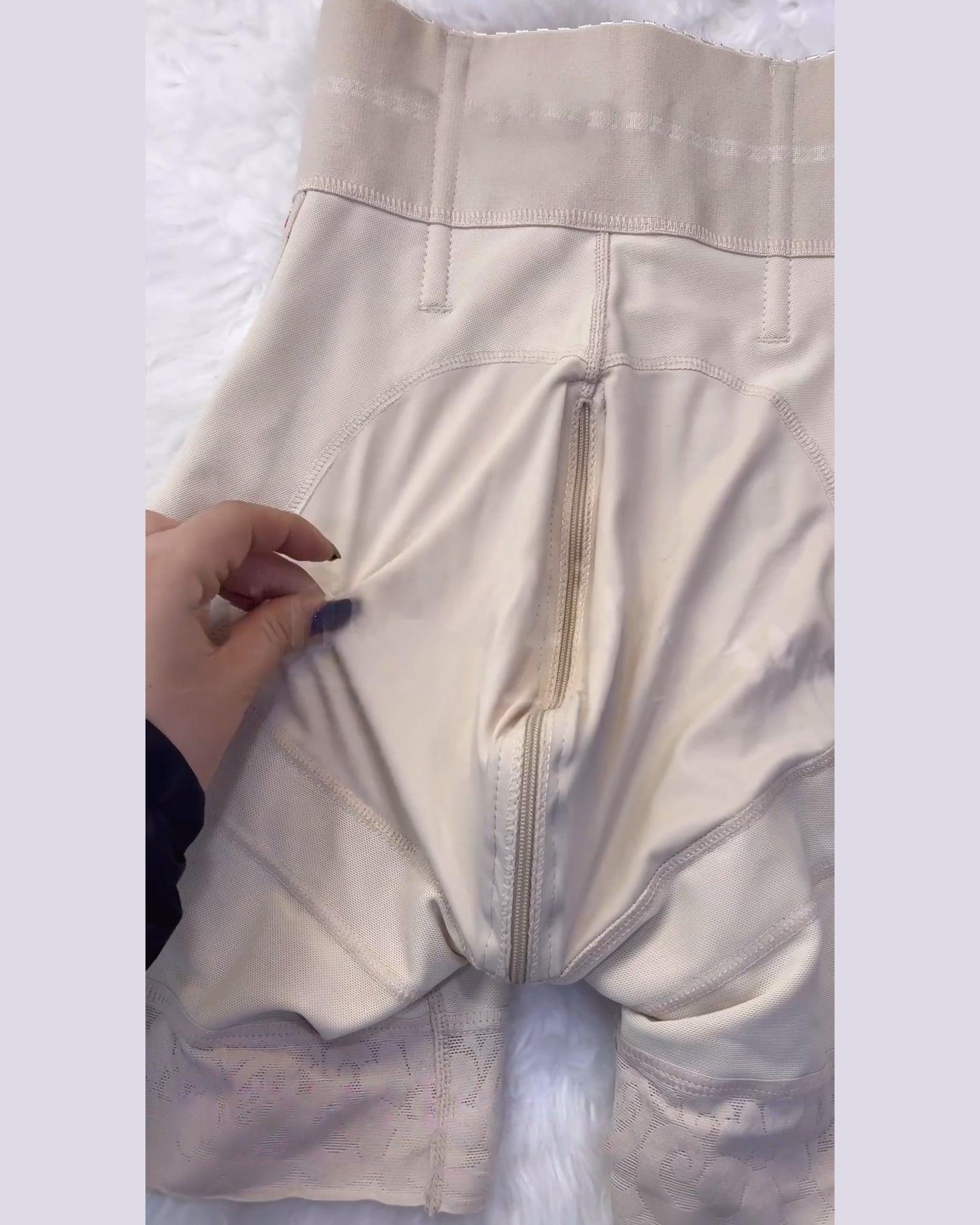 High Waist Butt Push Up Zipper Control Short - Wishe