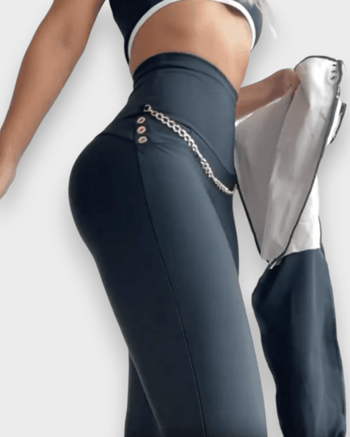Black Contouring Leggings - Wishe