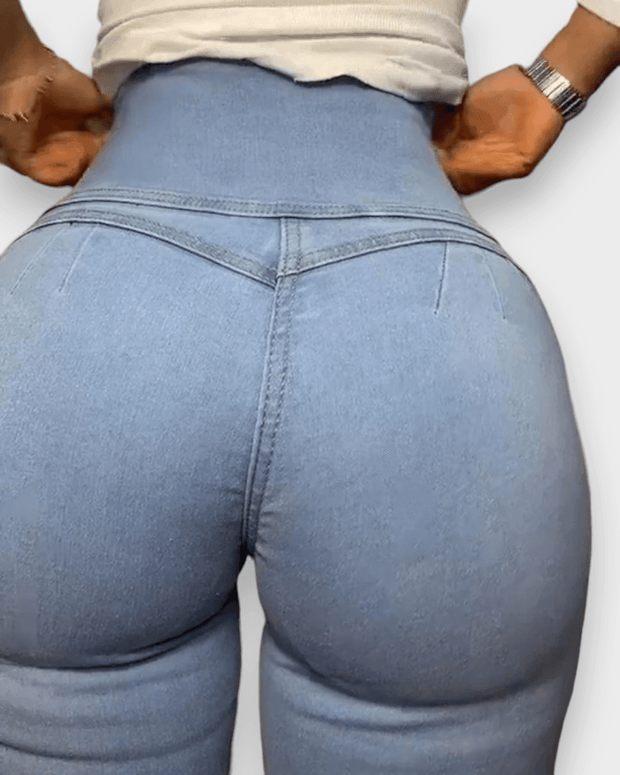 CURVY JEANS – AZUL OSCURO - Wishe