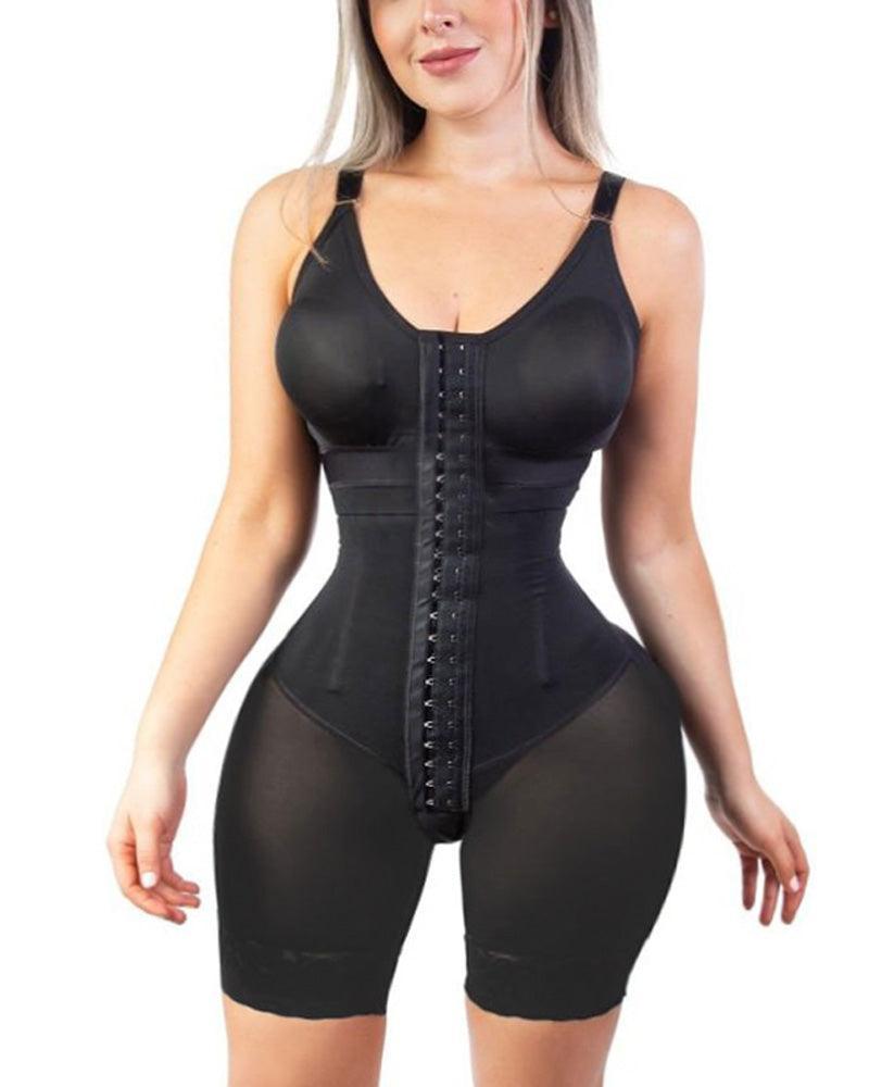 Plastic Fish Bone Double Compression Thin Strap With Bra - Classic Colors - Wishe