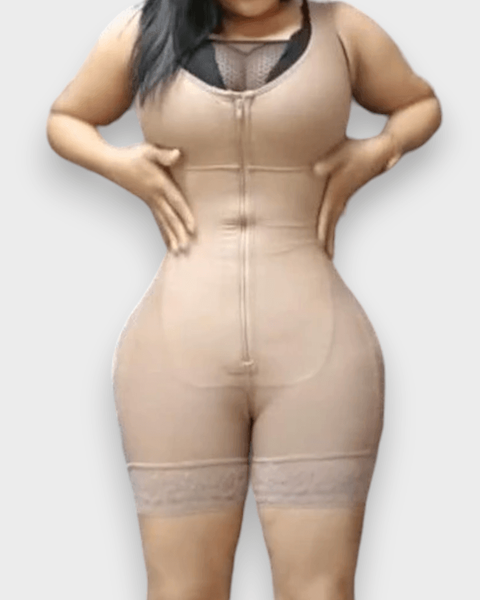 Firm Compression Full Body Zipper Tummy Control Shapewear - Wishe