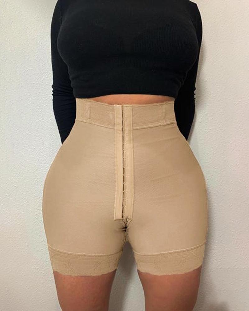 High Compression Garment (powernet) Butt Lifter 3 Hook Butt Lifting Shorts - Wishe