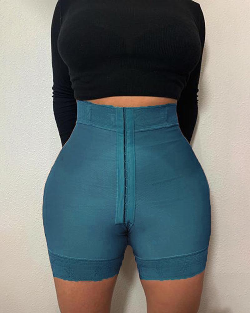 High Compression Garment (powernet) Butt Lifter 3 Hook Butt Lifting Shorts - Wishe