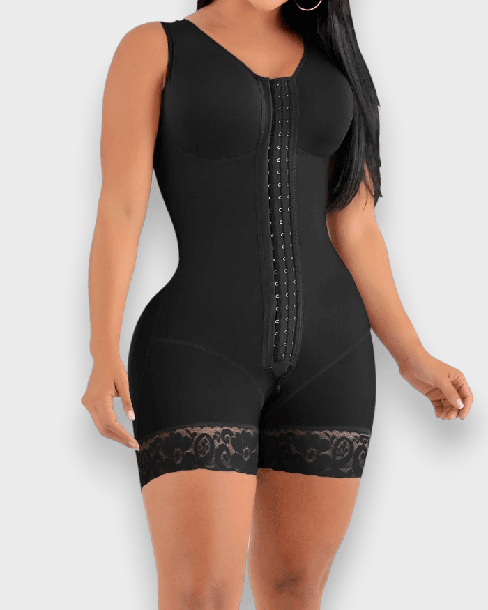 High Compression Short Girdle With Brooches Bust Girdle With Bust For Daily and Post-Surgical Use - Wishe