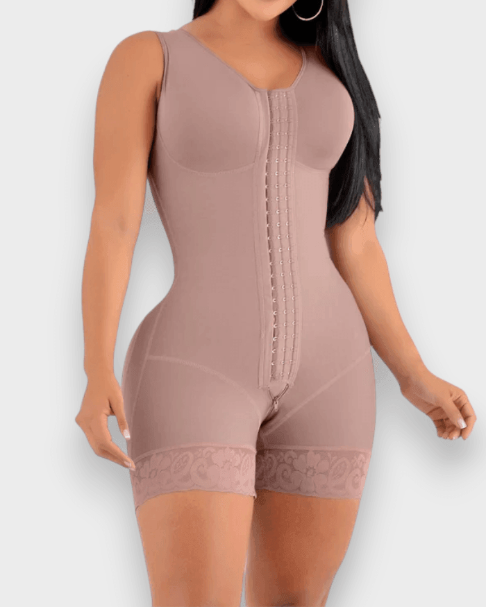 High Compression Short Girdle With Brooches Bust Girdle With Bust For Daily and Post-Surgical Use - Wishe