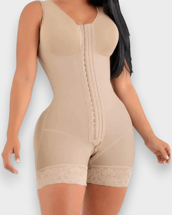 High Compression Short Girdle With Brooches Bust Girdle With Bust For Daily and Post-Surgical Use