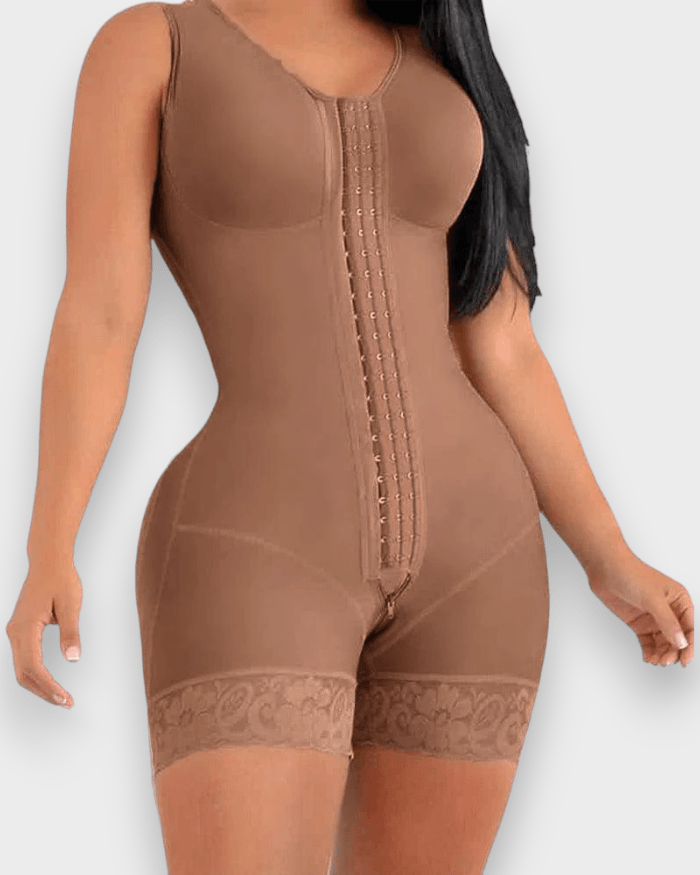 High Compression Short Girdle With Brooches Bust Girdle With Bust For Daily and Post-Surgical Use
