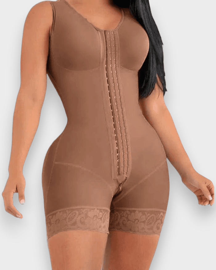 High Compression Short Girdle With Brooches Bust Girdle With Bust For Daily and Post-Surgical Use - Wishe