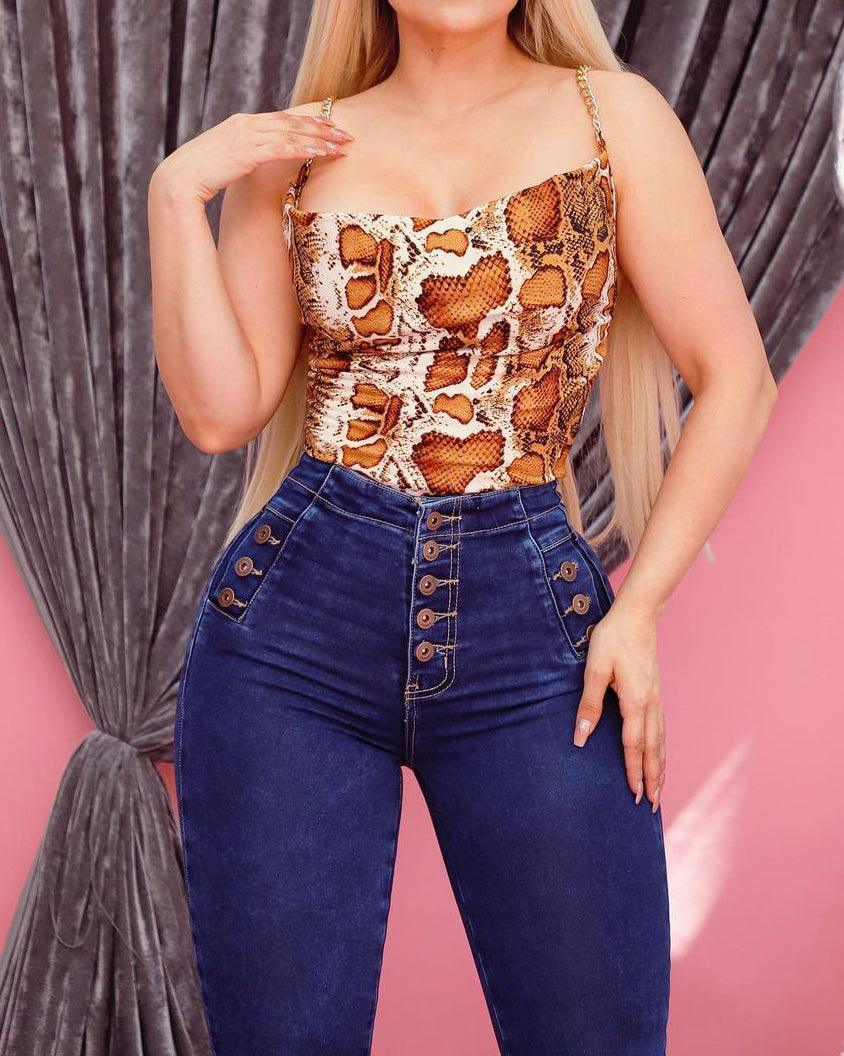 High Waist Tummy Control Stretchy Jeans - Wishe