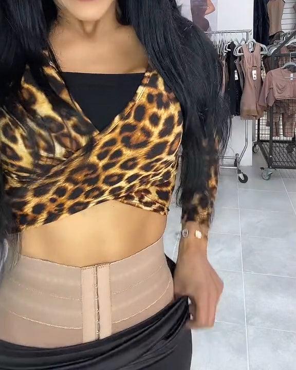 High-waisted Two-layer Lace Paneled Hip-lifting Shorts - Wishe