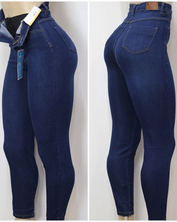 Sawary Jeans High Waist With Super Lipo Spandex - Wishe