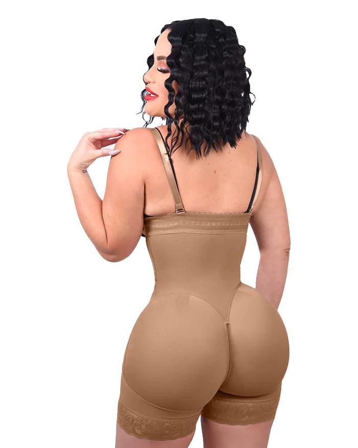 Shapewear for Women Tummy Control Body Shaper Butt Lifter Thigh Slimmer Faja Plus Size with Zipper Crotch - Wishe