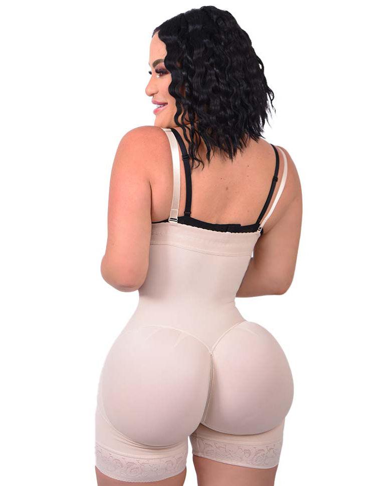 Shapewear for Women Tummy Control Body Shaper Butt Lifter Thigh Slimmer Faja Plus Size with Zipper Crotch - Wishe