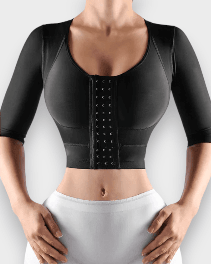 Strapless Top with Middle Sleeve Breasted Hood - Wishe
