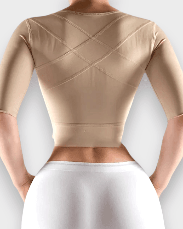 Strapless Top with Middle Sleeve Breasted Hood - Wishe