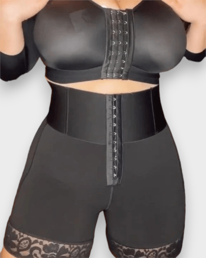 Tummy Shaping Firm Compression Short Shapewear With Hooks - Wishe