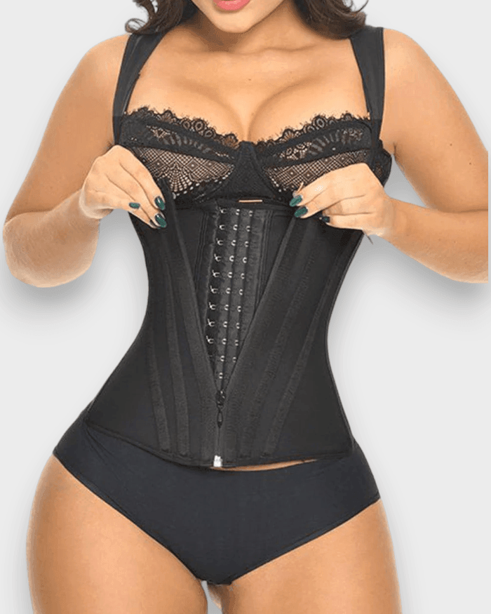 Ultra Waist Girdle With 13 Wheels With Brooches And Closure, Creates Hourglass Silhouette - Wishe