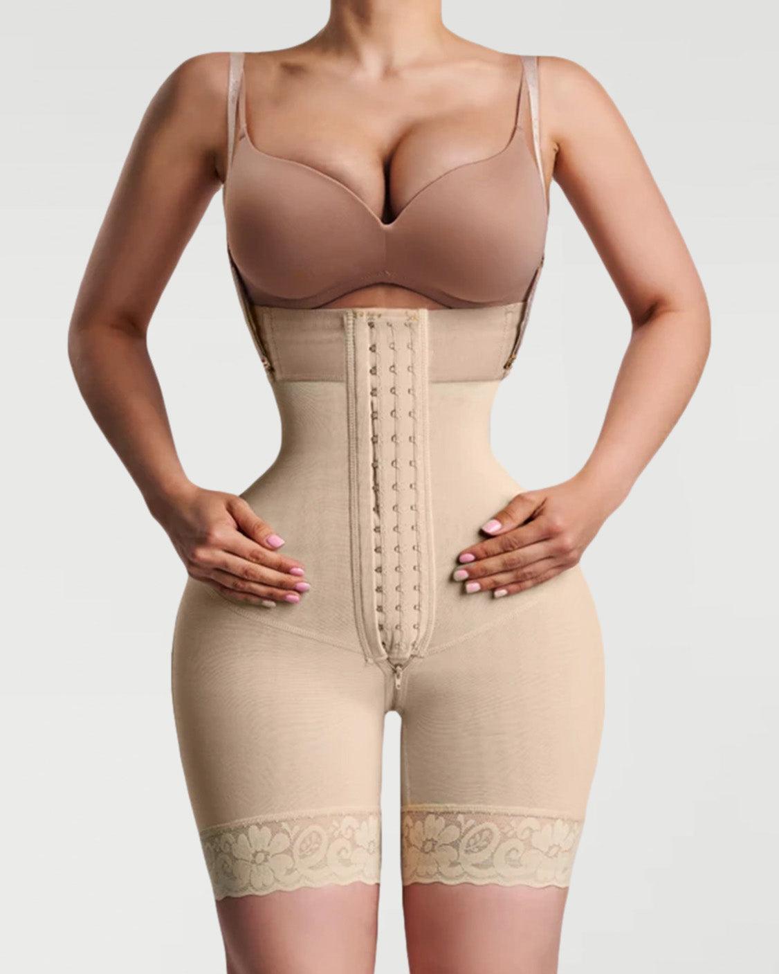 Women Body Hourglass Girdle - Rib-height, Mid-leg - Wishe