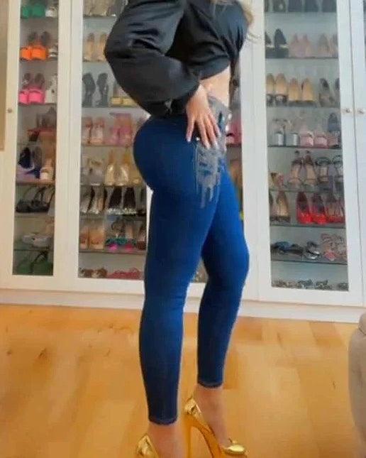 Pantalones vaqueros personalizados de cintura alta para mujer
