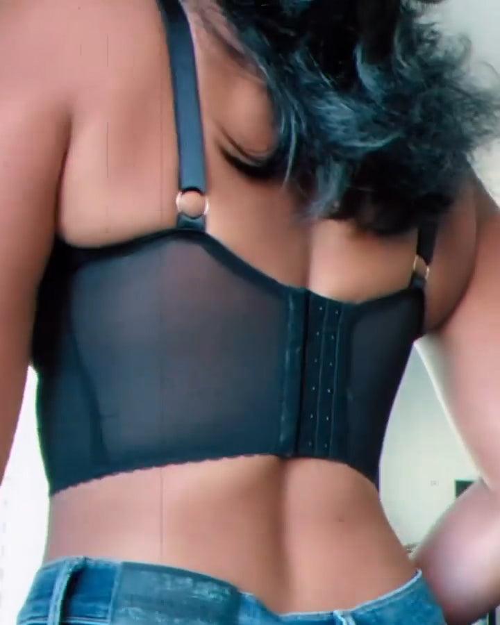 Black Full Support Push Up Shaper Bra - Wishe