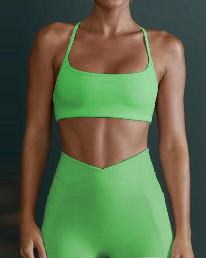 Yoga Bra Women Sports Underwear Shockproof Poly Fitness Bra Tops - Wishe
