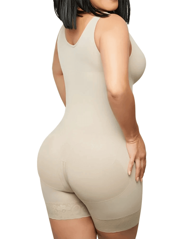 Sleeveless Postparto Post Surgery Compression Garment Control Abdomen Buttoned bodysuit Weight loss fitness - Wishe