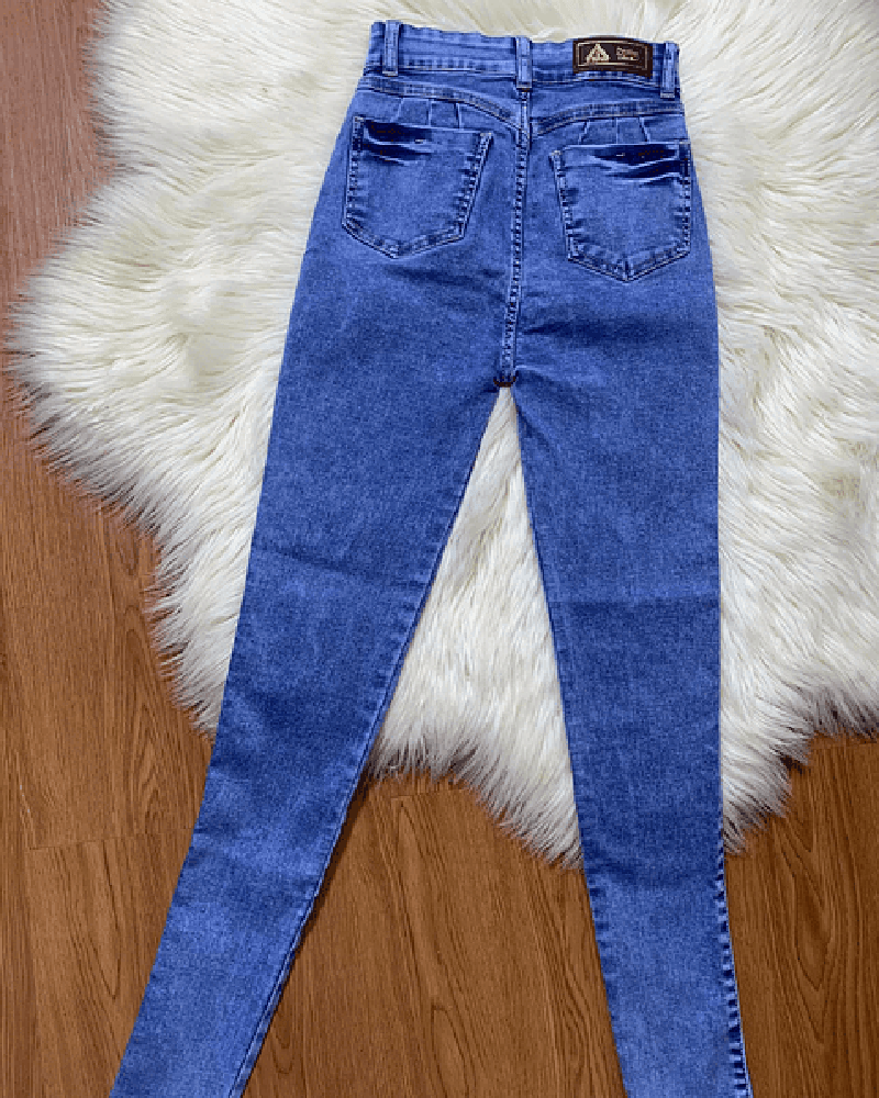 Light Blue Braided Jeans - Wishe
