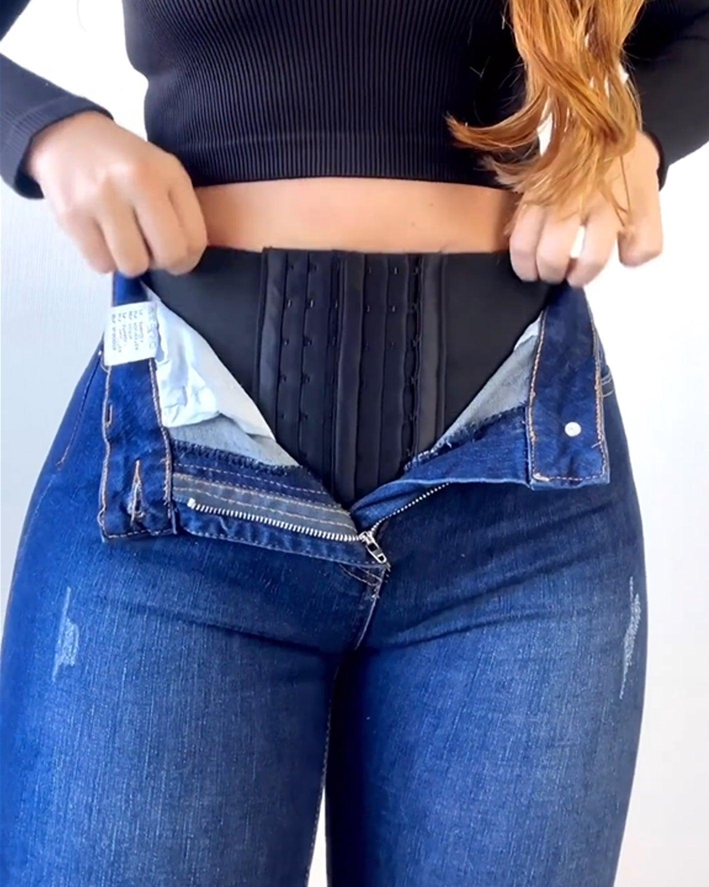 Ripped Jeans With Shaping Belts(Pre-Sale) - Wishe