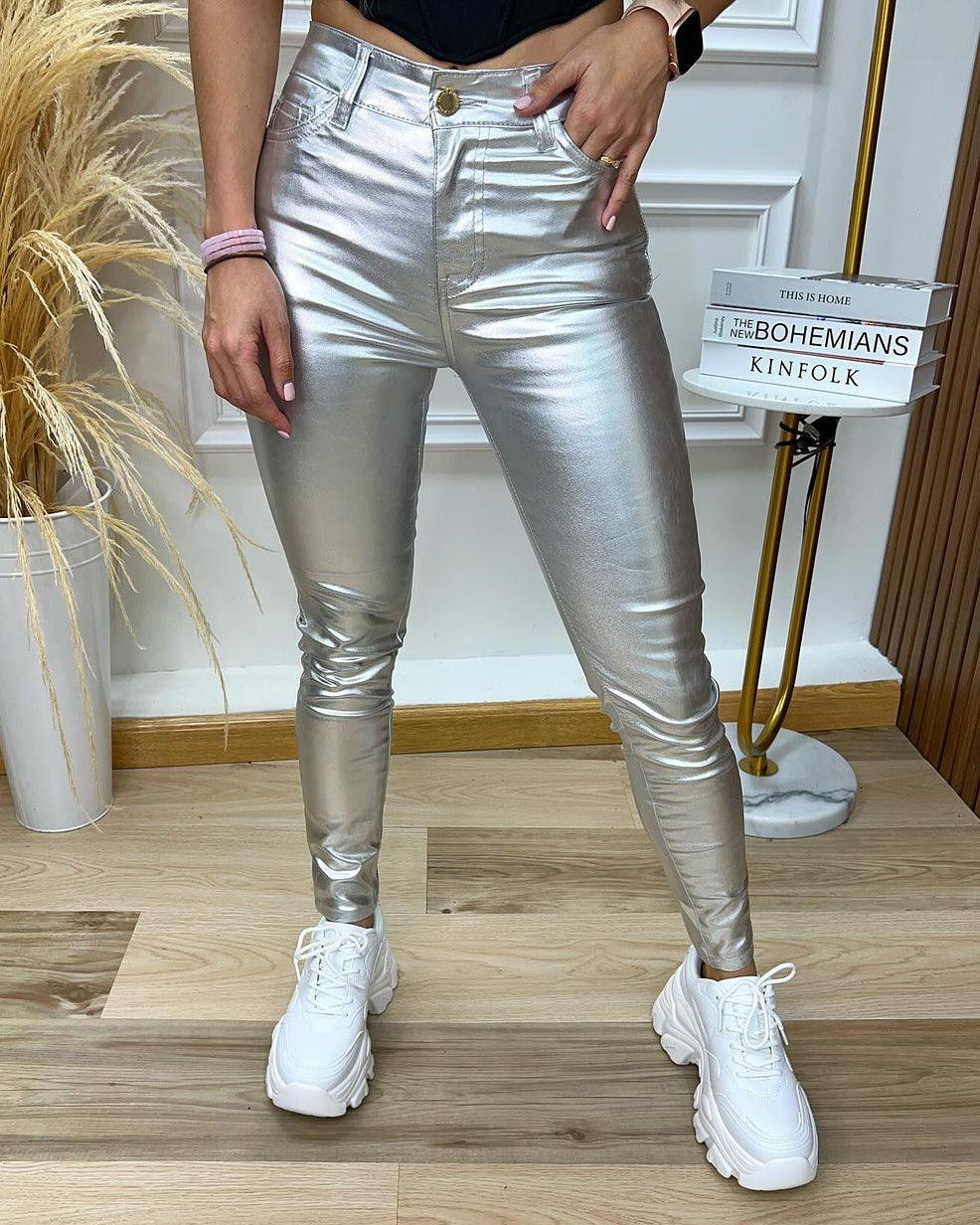 Metallic Sexy Curve Jeans - Wishe