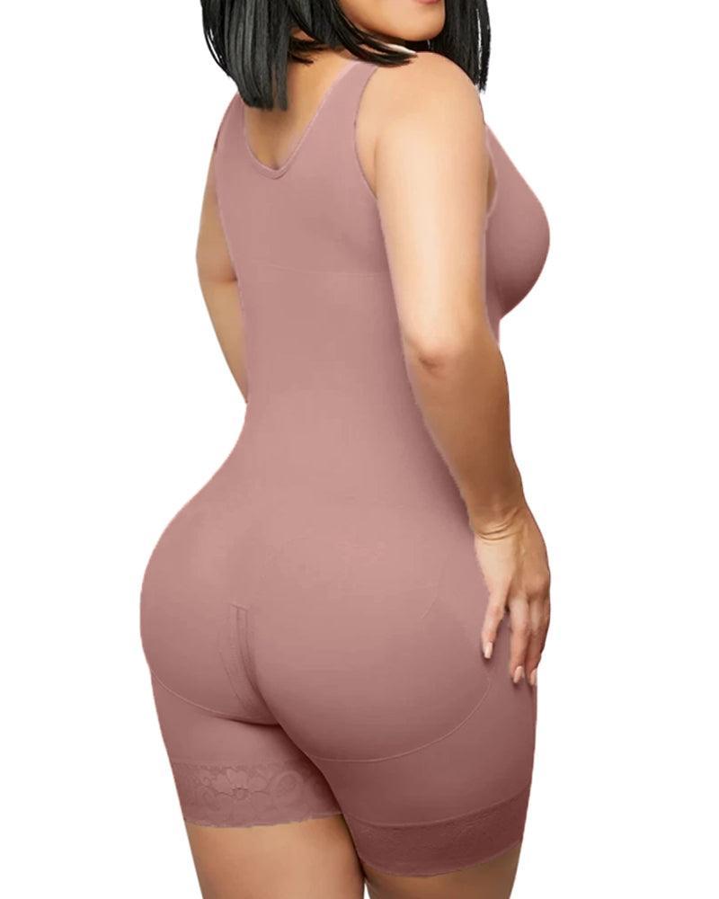 Sleeveless Postparto Post Surgery Compression Garment Control Abdomen Buttoned bodysuit Weight loss fitness - Wishe