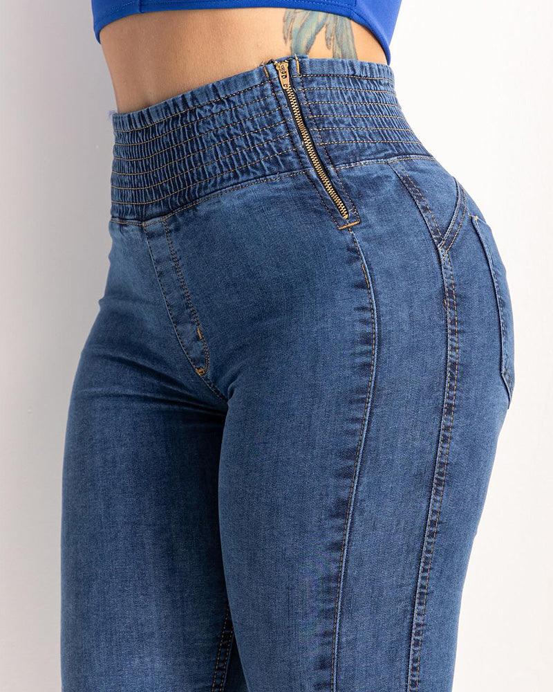 High-Waisted Skinny Jeans(pre-sale) - Wishe