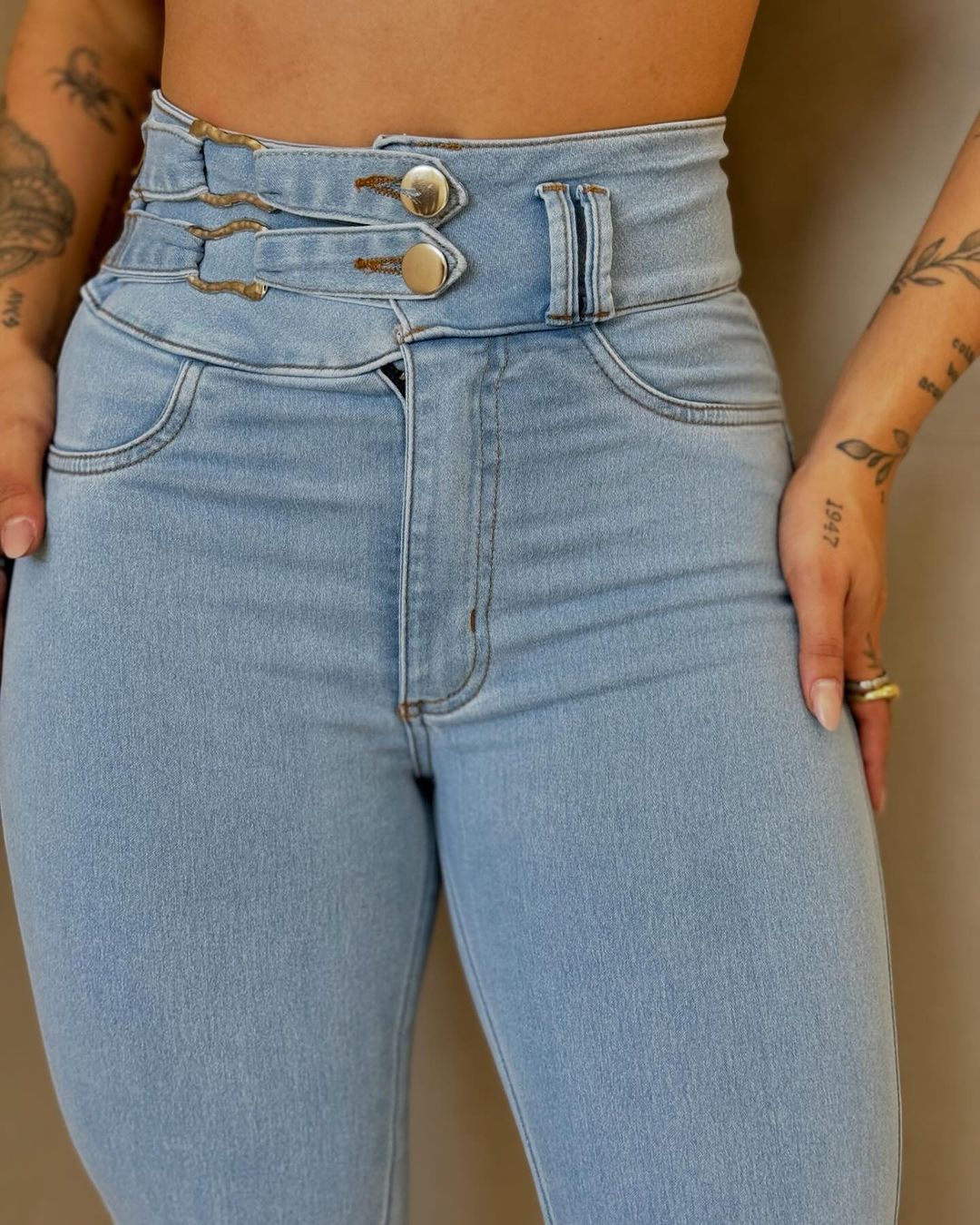 High Waist Skinny Peach Butt Jeans