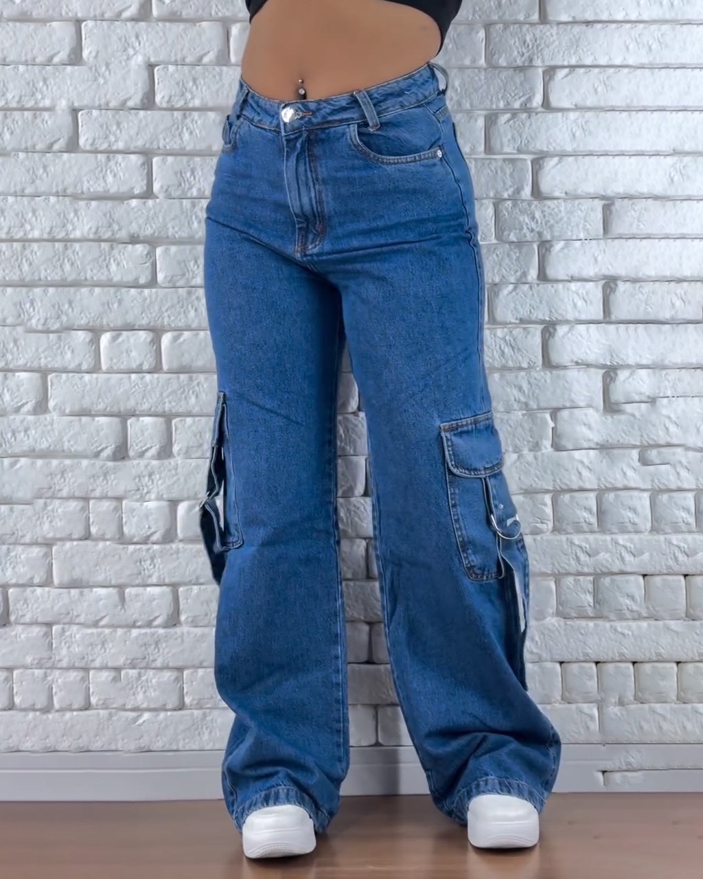 Calca Peach Butt Cargo Jeans