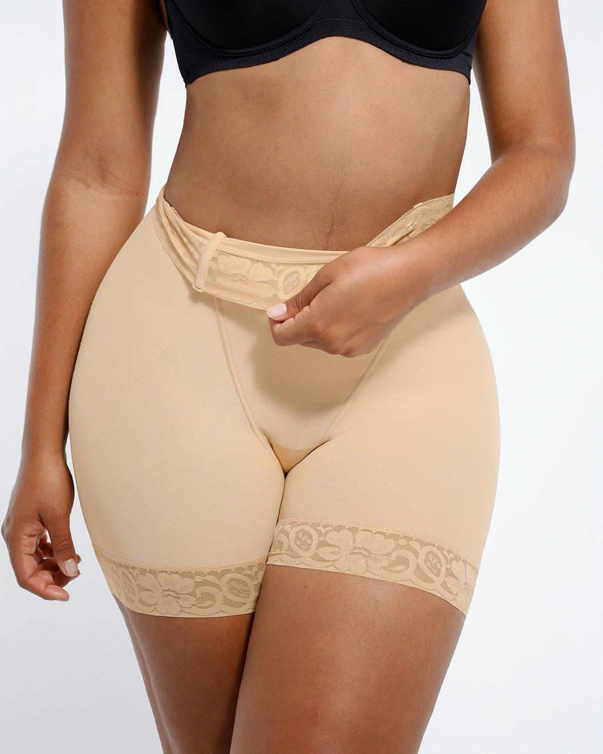 Mid Waist Lace Butt Enhancer Panty - Wishe