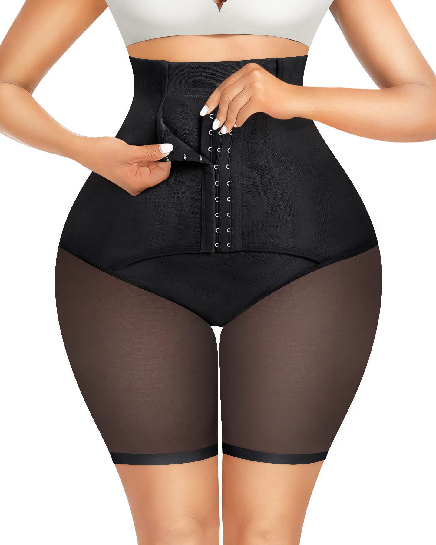 High Waist Tummy Control Butt Push Up Super Compression Faja Shorts