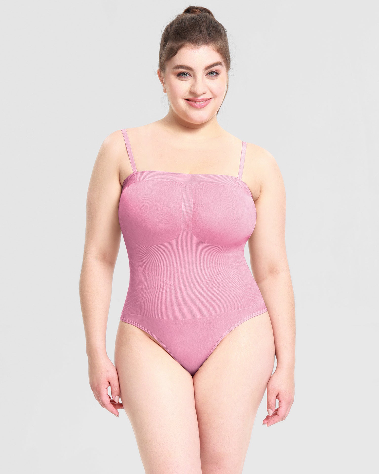 Tummy Control Curve Bodysuit With Removable Straps