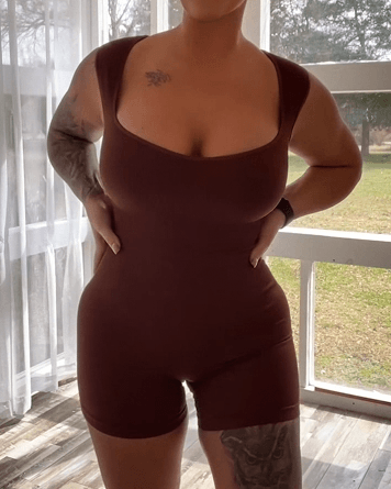 The Shapewear Romper Seamless Sweetheart Neckline