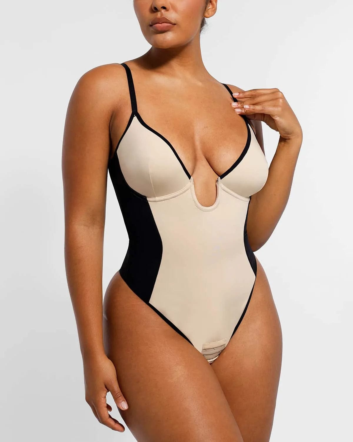 Deep Plunge Thong Shaping Bodysuit