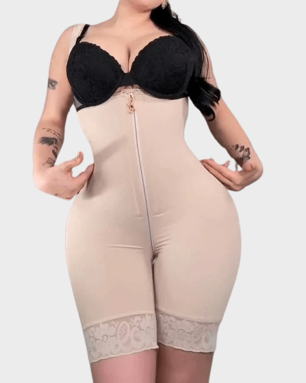 High Compression Hourglass Butt Lift Zipper Gridle - Wishe