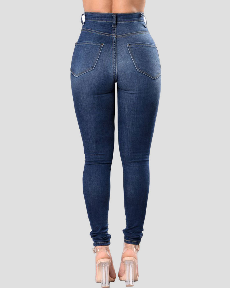 High Waisted Slim Jeans