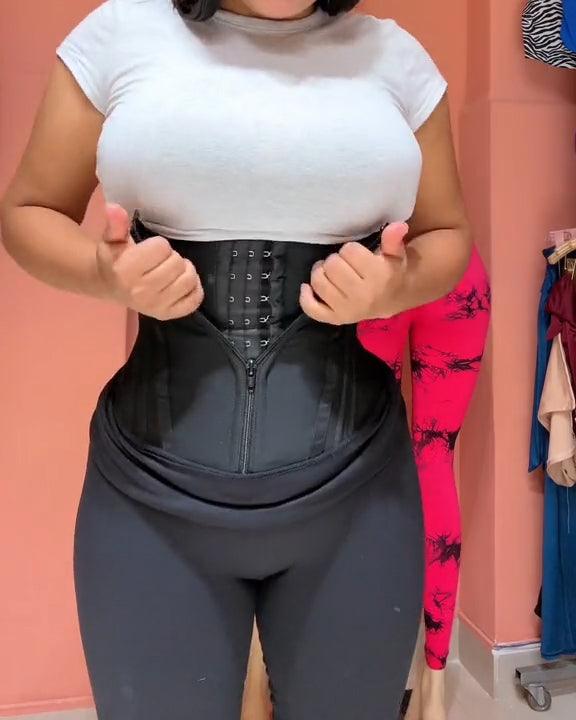 Double Control Zipper Waist Trainer - Wishe