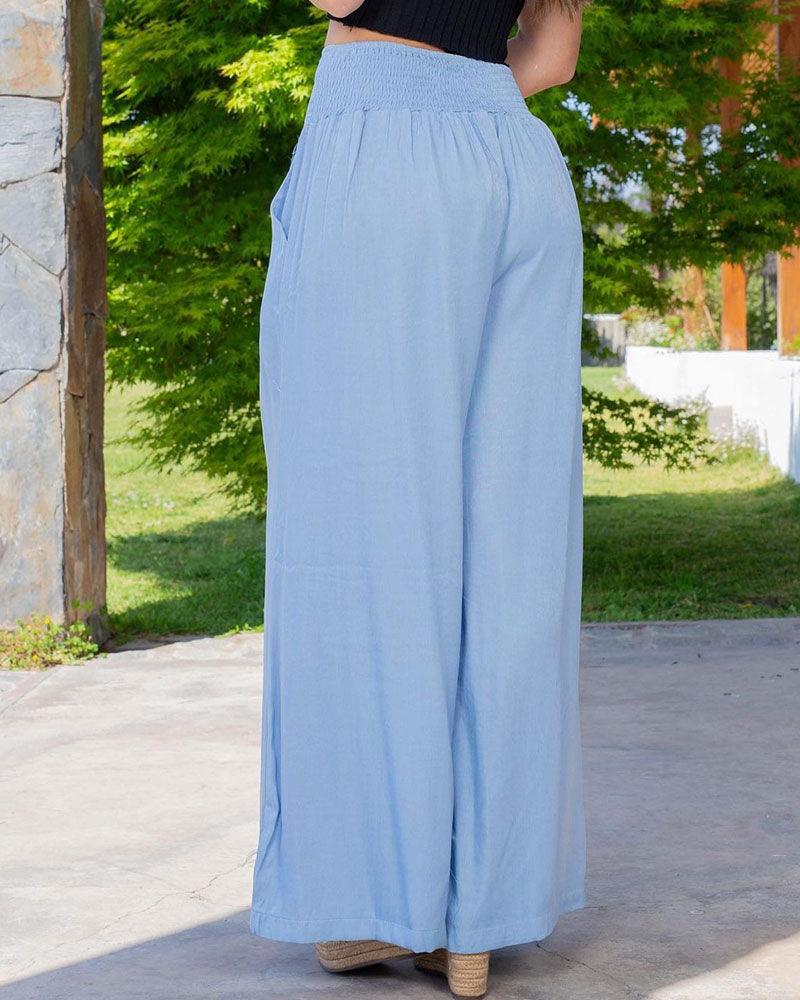 Big Flared Wide-Leg Pants - Wishe