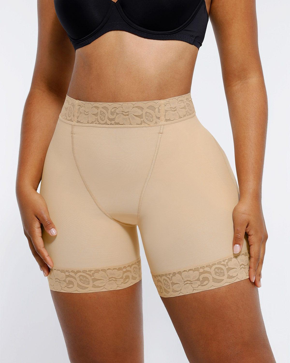 Mid Waist Lace Butt Enhancer Panty - Wishe