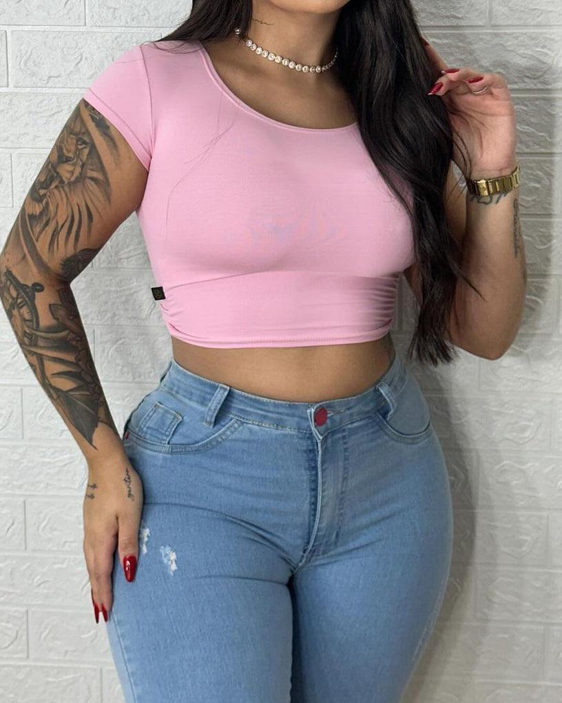 Light Blue High Waist Skinny Ripped Sexy Jeans