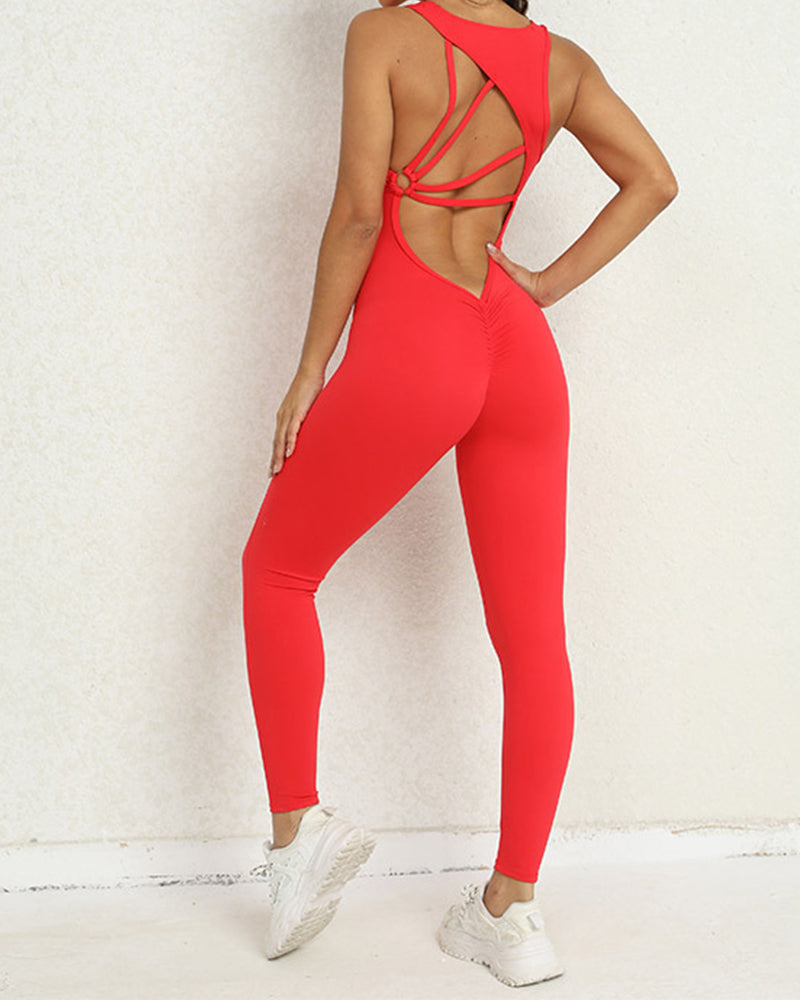 Butt Lifting And Back Beautiful Yoga Jumpsuit