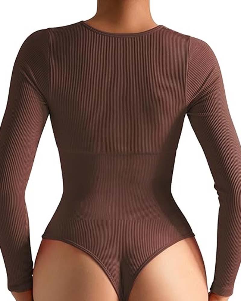 Long Sleeve Ribbed Jumpsuit (Pre-Sale) - Wishe