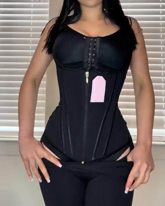 High Compression Internal Hooks Double Shape Control Zipper Faja Corset