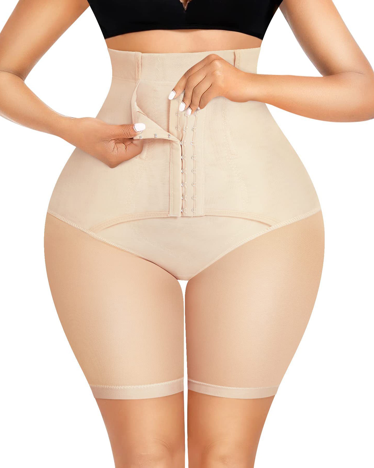 High Waist Tummy Control Butt Push Up Super Compression Faja Shorts