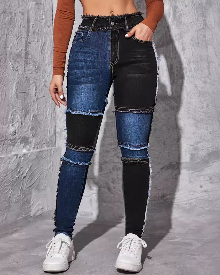 High Waist Skinny Figure Fit Jeans